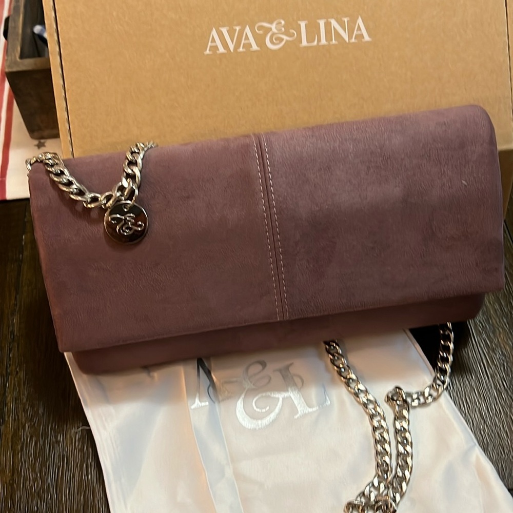 ELOQUENT FAUX SUEDE CLUTCH